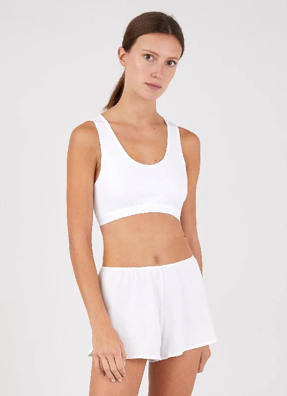 Women's Crop Top in White Traditional Women's 