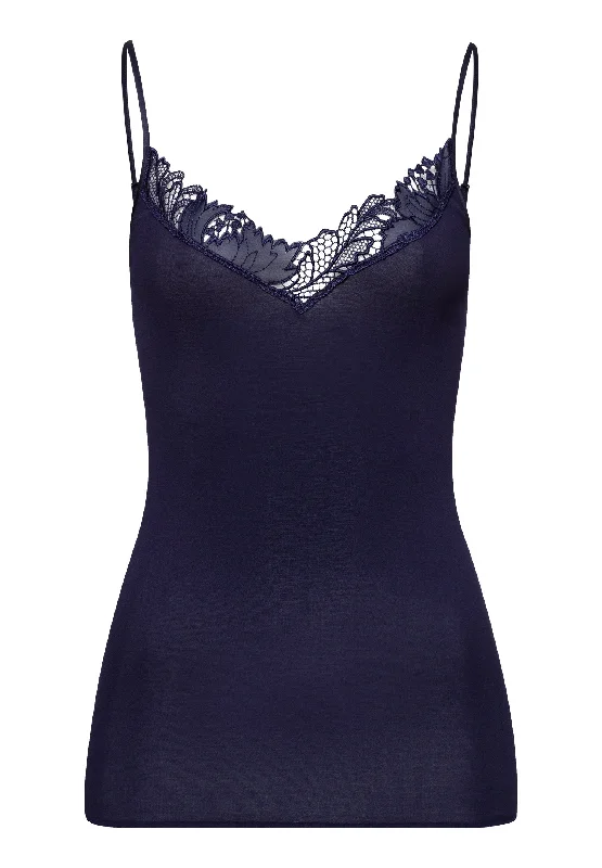 Anne Cotton V-Neck Camisole | Evening Blue 70931-2621