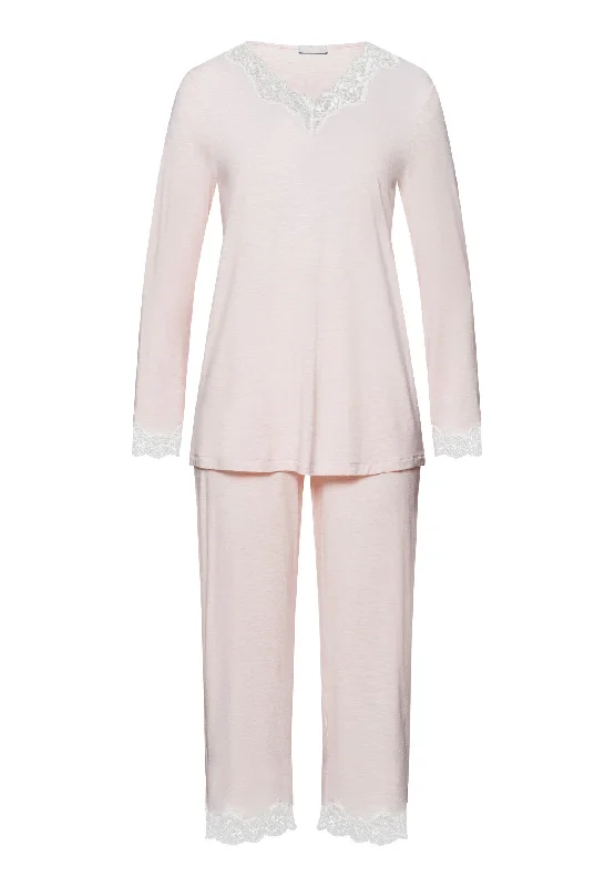 Natural Elegance Long Sleeve Pajama Set | Rose Melange 74833-2899