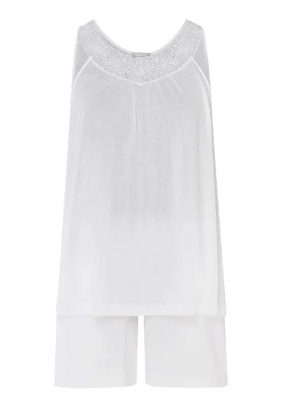 Clara Embroidered Cotton Pajama Set | White 74910-101