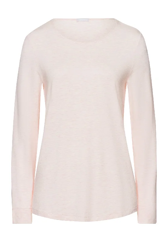 Natural Elegance Relaxed Round Neck Top | Rose Melange 74948-2899