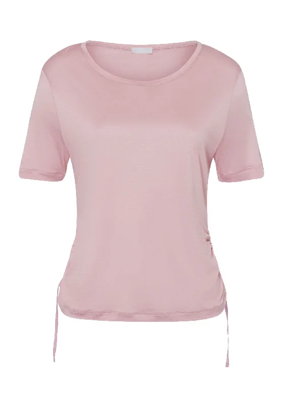 Lou Flowy Top With Side Ruching | Pale Pink 78985-1387