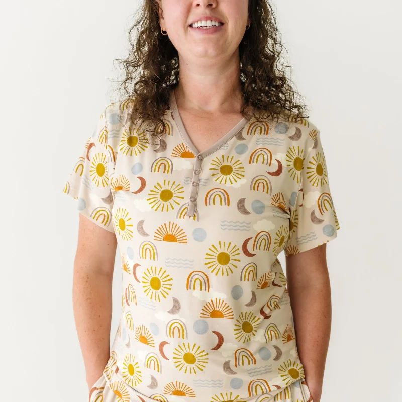 Desert Sunrise Women's Short Sleeve Pajama Top