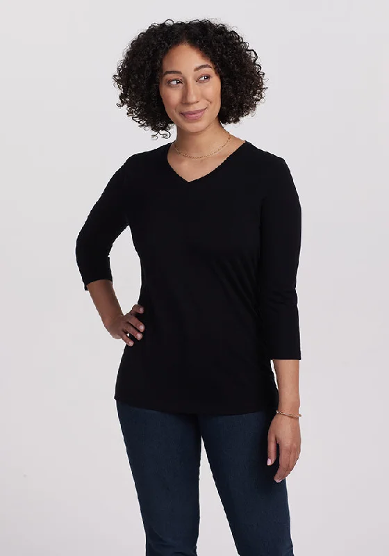 Elena V Neck - Black