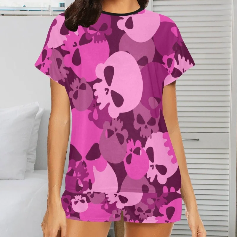 Women's Pink Camo Shorts & Top Pajama Set