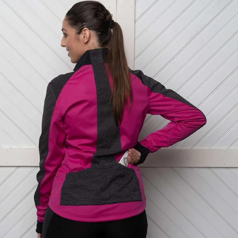 Albany Reflective Women's Softshell Jacket in Mulberry/Black Cozy Women's Winter