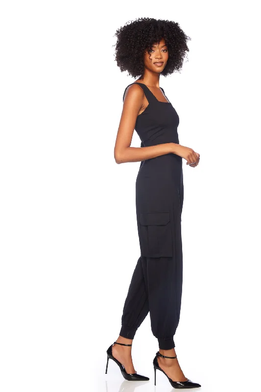 cargo wide strap jumpsuit