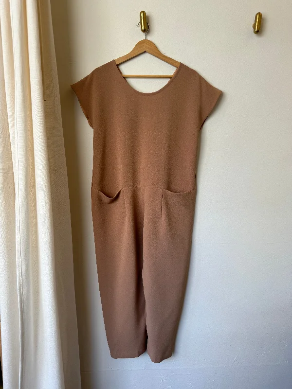 Clausena Scoop Neck Pocket Onesie - Camel Dynamic Women's High - energy