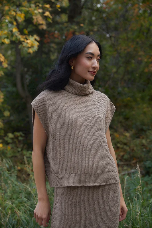 Crosby Ribbed Turtleneck Sweater Cool Women's Distressed