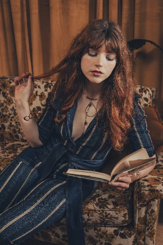 Diva Jumpsuit -  Denim Stripe Adventure