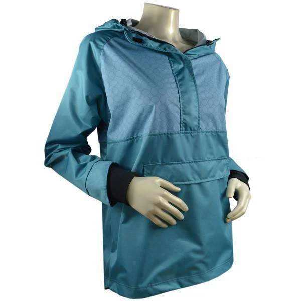Falmouth Waterproof Reflective Women's Pullover Jacket in Ocean/Sea Earthy Women's 