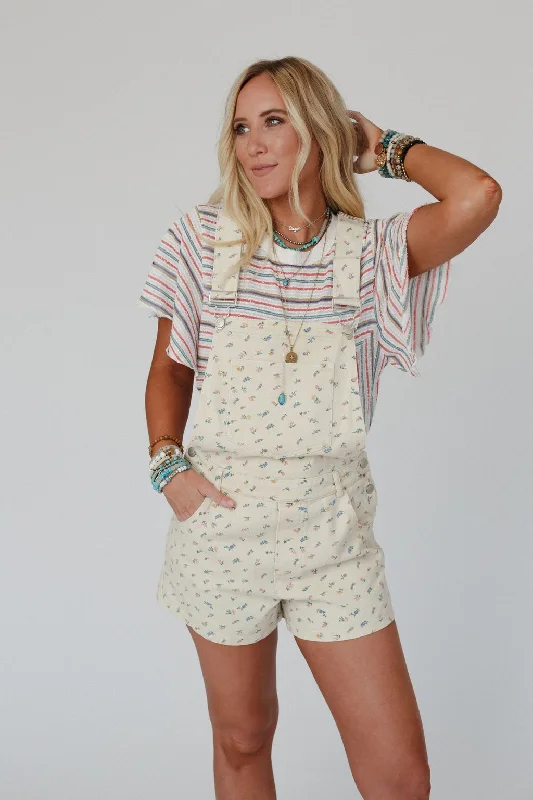 Field Of Florals Romper - Taupe Multi Modern Women's 