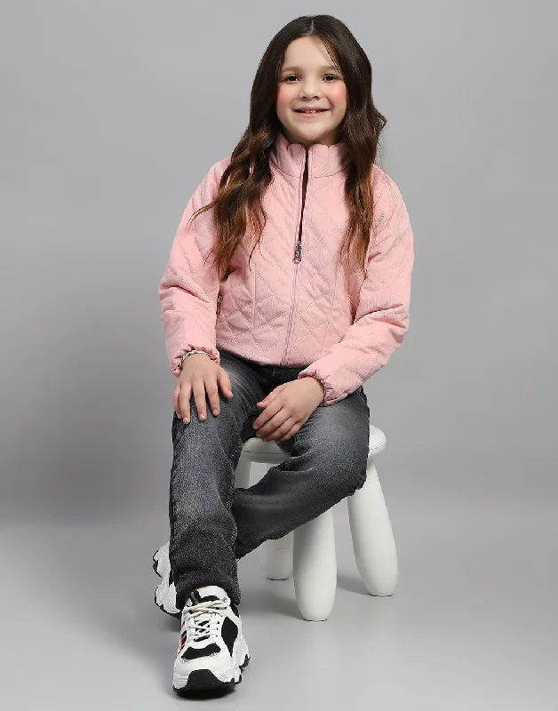 Girls Multicolor Solid Mock Neck Full Sleeve Jacket Stylish Women's Tropical 
