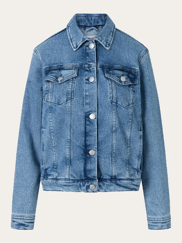 HANA Light Blue denim jacket - Light blue Youthful Women's Anime - inspired