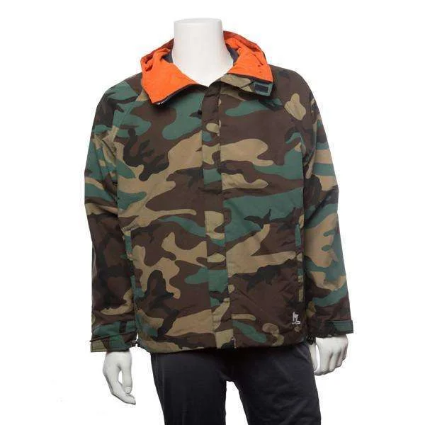 Hooded REVERSIBLE Unisex Reflective Jacket in Camouflage Classic Women's Pin - striped Hooded REVERSIBLE Unisex Reflective Jacket in Camouflage Classic Women's Pin - striped