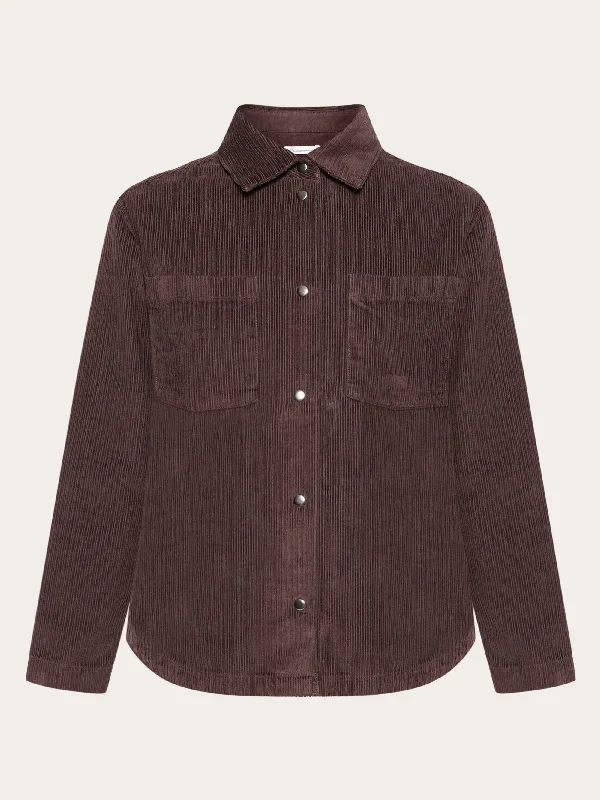 Irregular corduroy overshirt- GOTS/Vegan - Chocolate Plum Bohemian Women's Free