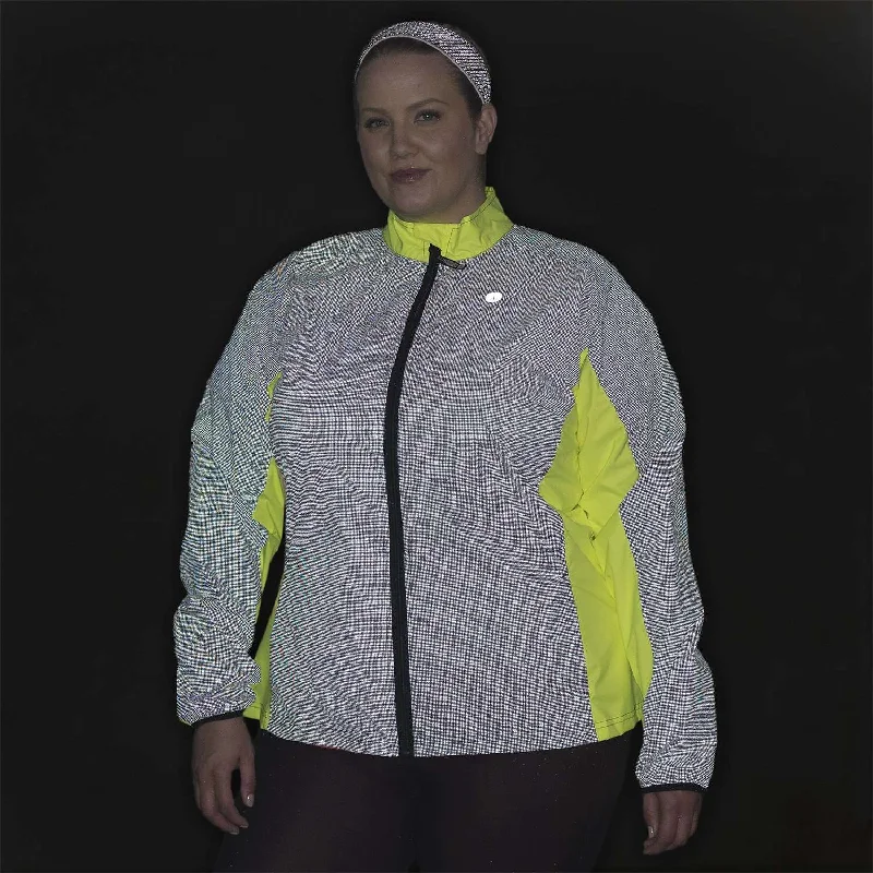 Jamestown Women's Reflective Jacket in Navy / Flo Lime Sophisticated Women's Tailored Jamestown Women's Reflective Jacket in Navy / Flo Lime Sophisticated Women's Tailored