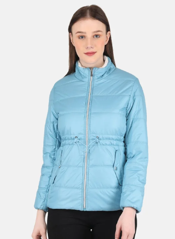 Women Blue Puffer Jacket Refined Women's 