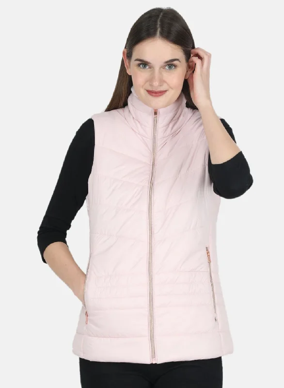 Women Pink Printed Jacket Unique Women's Upcycled