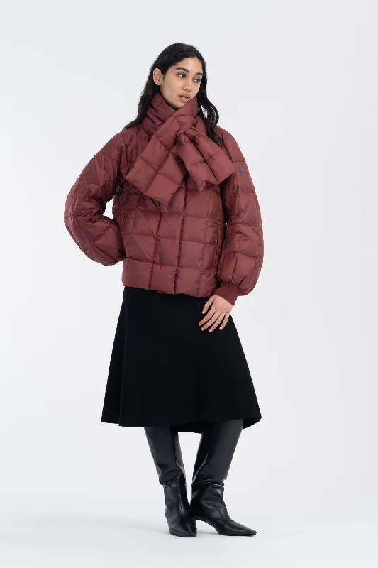 QUILTED JACKET MAE WITH SCARF Stylish Women's Neon