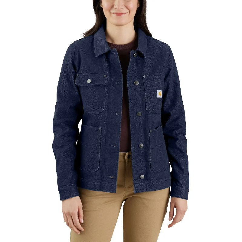 Relaxed Fit Denim Chore Coat Practical Women's Quick - dry