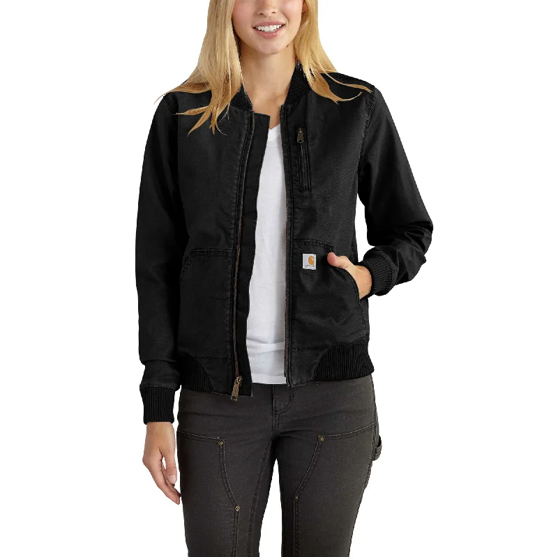 Rugged Flex® Relaxed Fit Canvas Jacket Dapper Women's Bow - adorned