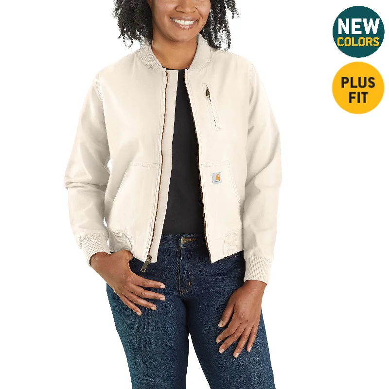 Rugged Flex® Relaxed Fit Canvas Jacket Cozy Women's Sherpa - lined