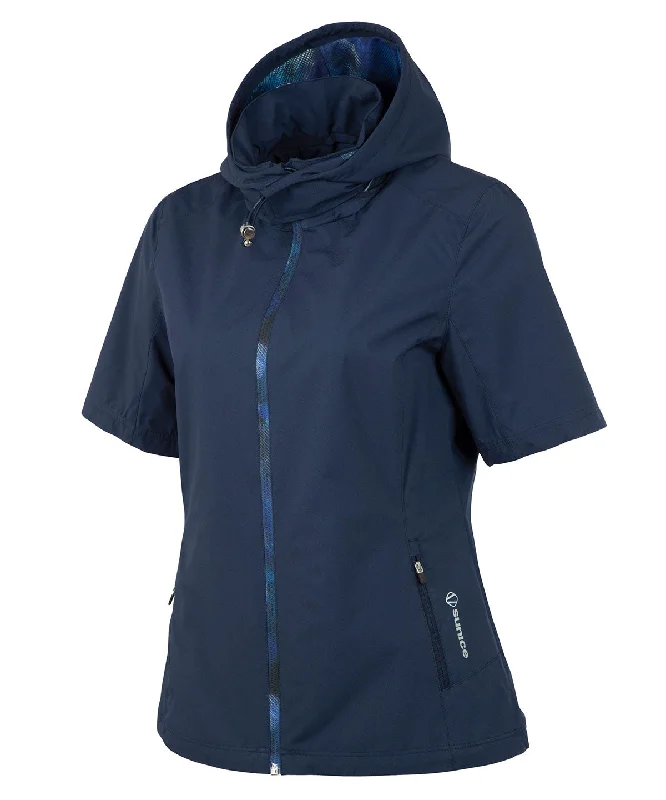 Women's Amber Short-Sleeve Hooded Windshirt Classic Women's Tweed