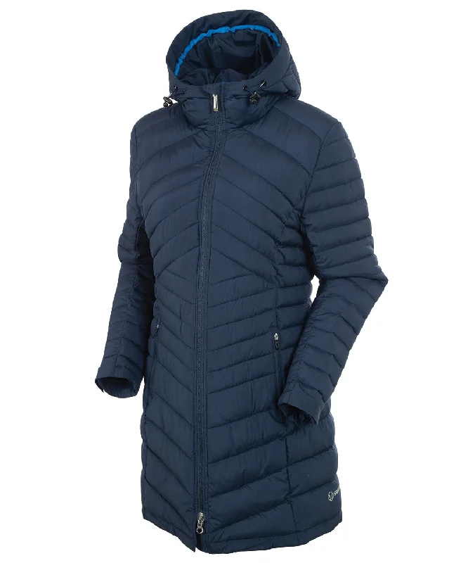 Women's Jojo Thermal Quilted Long Jacket with Hood Street