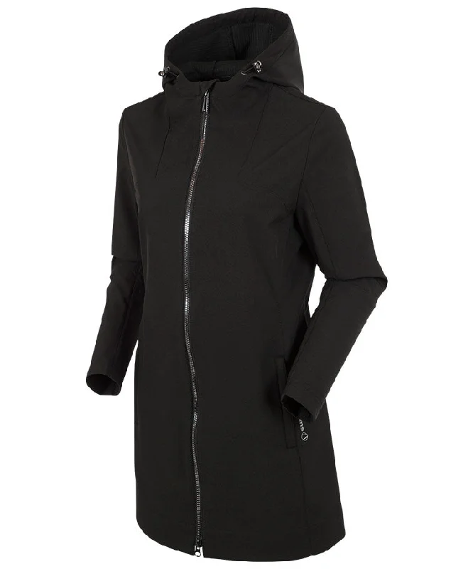 Women's Brooklyn Softshell Car Coat with Hood Laid - back Women's Vibe