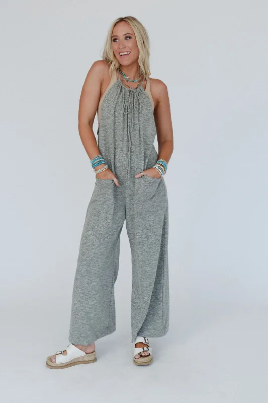 Sunny Ease Jumpsuit - Olive Stylish Women's Tropical 