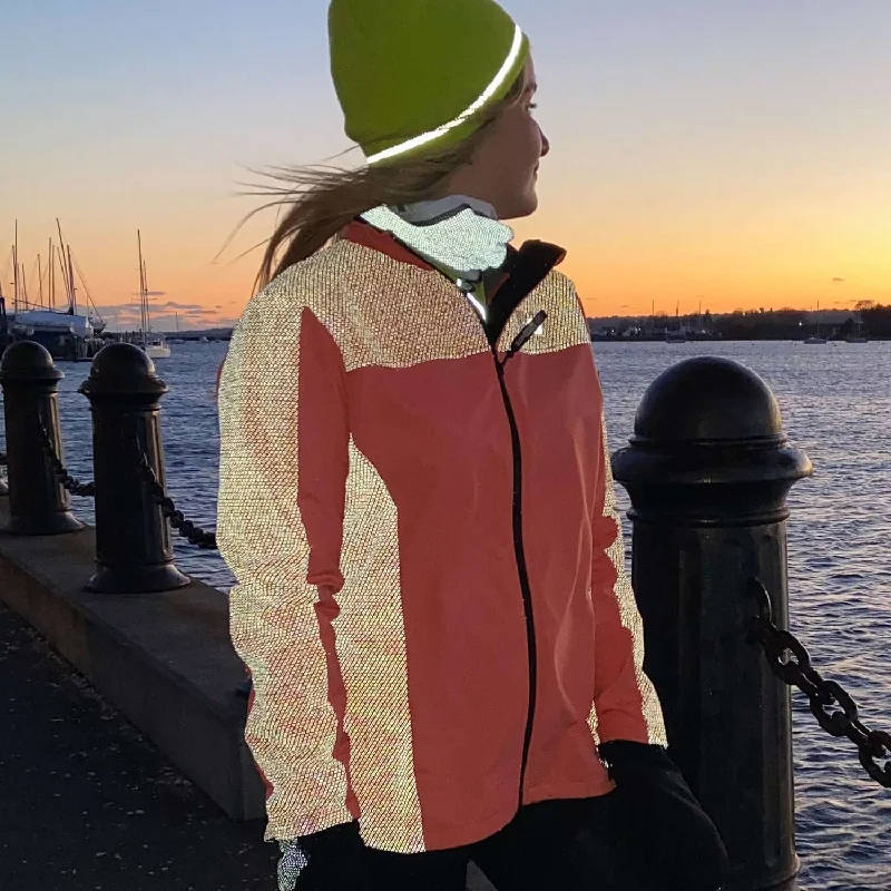 FINAL SALE: Tahoe Women's Performance Softshell Fleece Reflective Jacket in Salmon Dapper Women's Bow - adorned FINAL SALE: Tahoe Women's Performance Softshell Fleece Reflective Jacket in Salmon Dapper Women's Bow - adorned