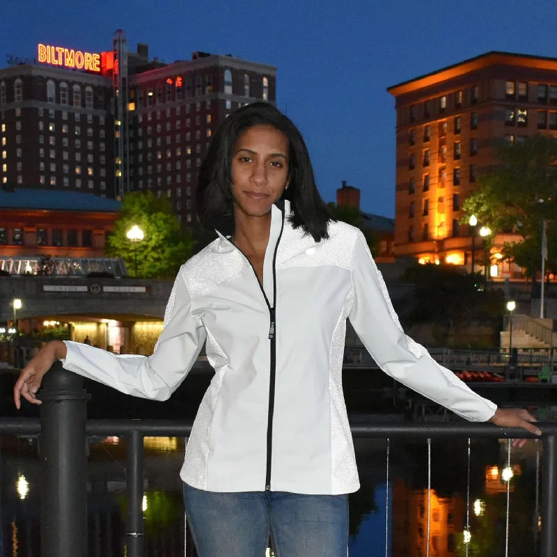 Tahoe Women's Performance Softshell Fleece Reflective Jacket in White Relaxed Women's Beachy Tahoe Women's Performance Softshell Fleece Reflective Jacket in White Relaxed Women's Beachy