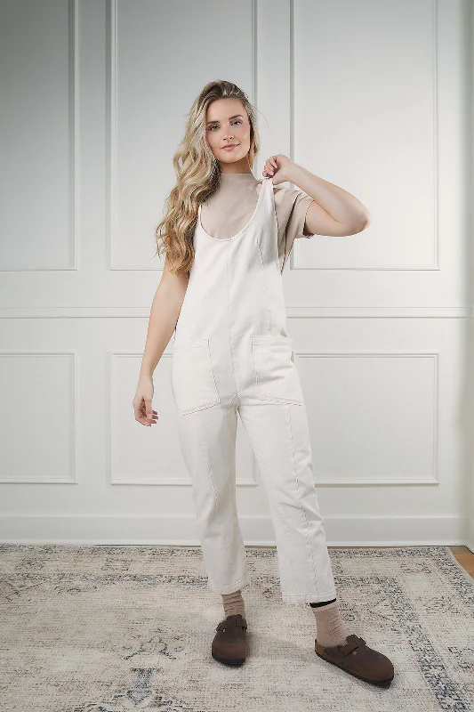 Tell Her Story Cream Overalls FINAL SALE British Gentlewoman Style