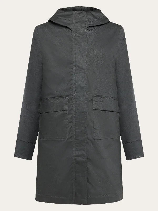 WAXED CANVAS parka jacket - GOTS - Phantom Bold Women's Statement