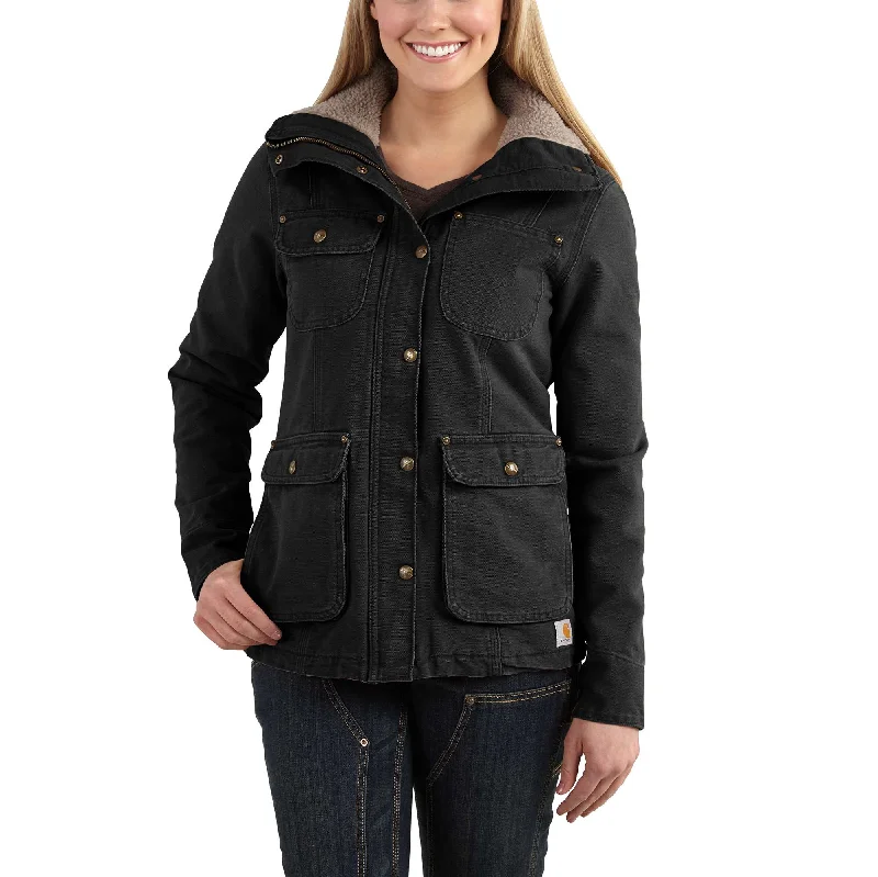 Weathered Duck Wesley Coat Youthful Women's Anime - inspired