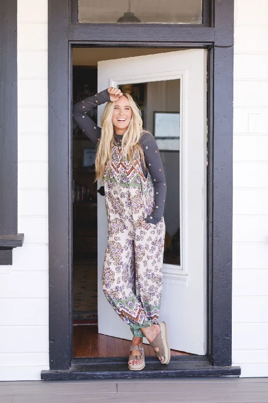 Wildflower Jumpsuit - Olive Sleek Women's Metallic