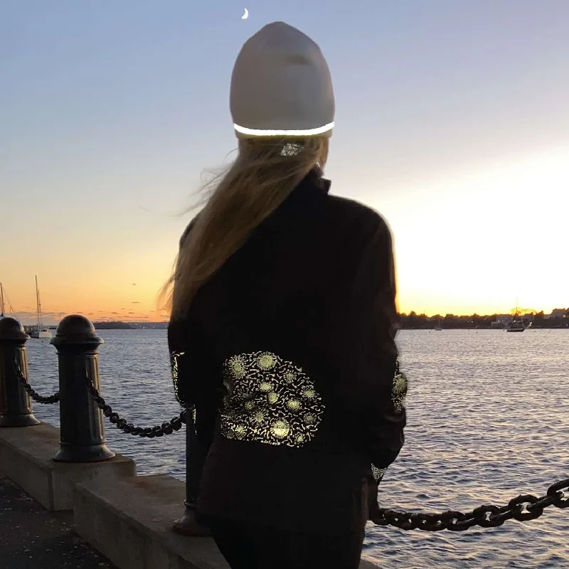 FINAL SALE: Women's Softshell Reflective Dandelion Jacket in Black Minimalist Women's Casual FINAL SALE: Women's Softshell Reflective Dandelion Jacket in Black Minimalist Women's Casual
