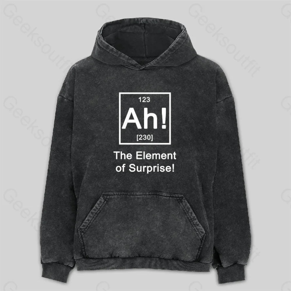 Ah! The element of surprise Washed Hoodie Cool Women's Distressed