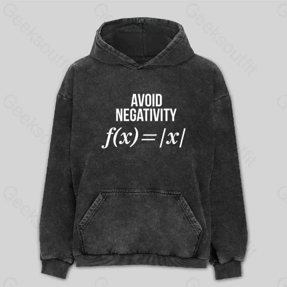 Avoid Negativity Washed Hoodie Preppy Women's College