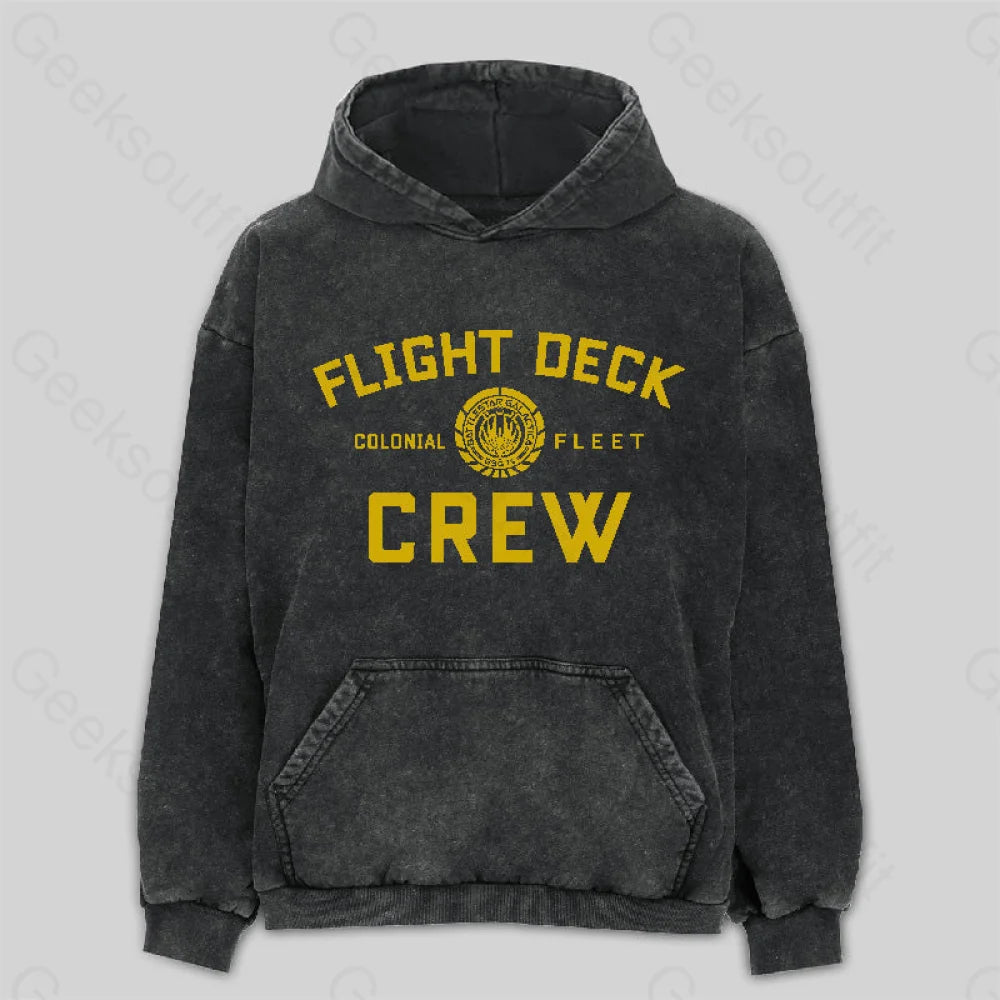Battlestar Galactica Flight Deck Crew Washed Hoodie Dapper Women's 1920S