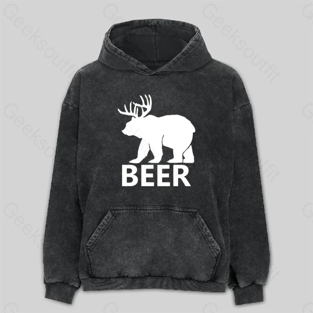 Bear Washed Hoodie Athletic Women's 