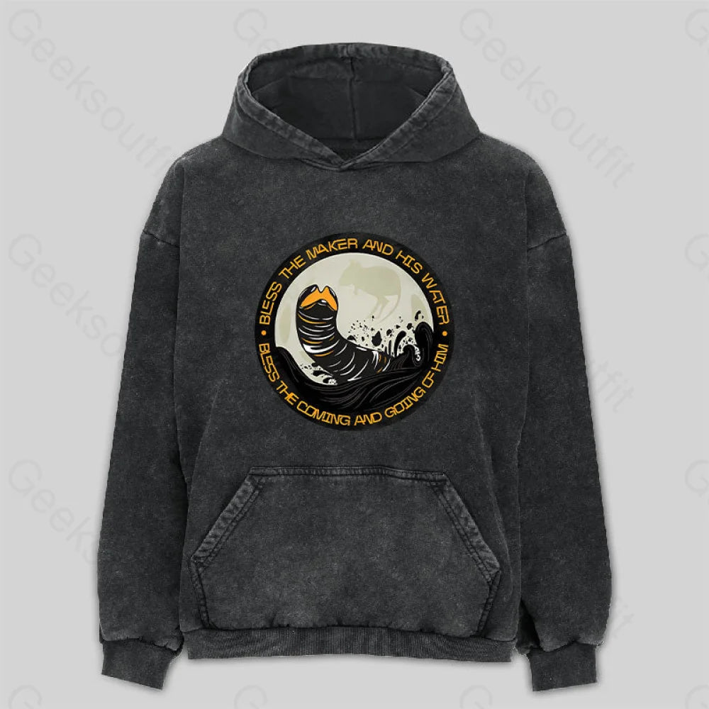 Bless The Maker And His Water Washed Hoodie Rugged Women's Outdoor 