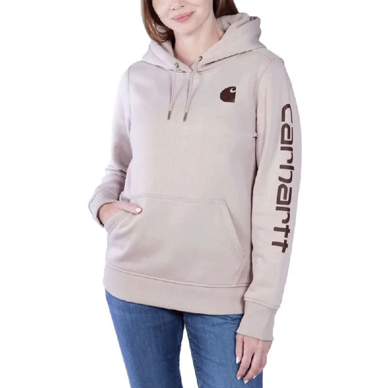 Carhartt 102791 Womens Clarksburg Relaxed Fit Midweight Logo Sleeve Sweatshirt Practical Women's Multi - 
