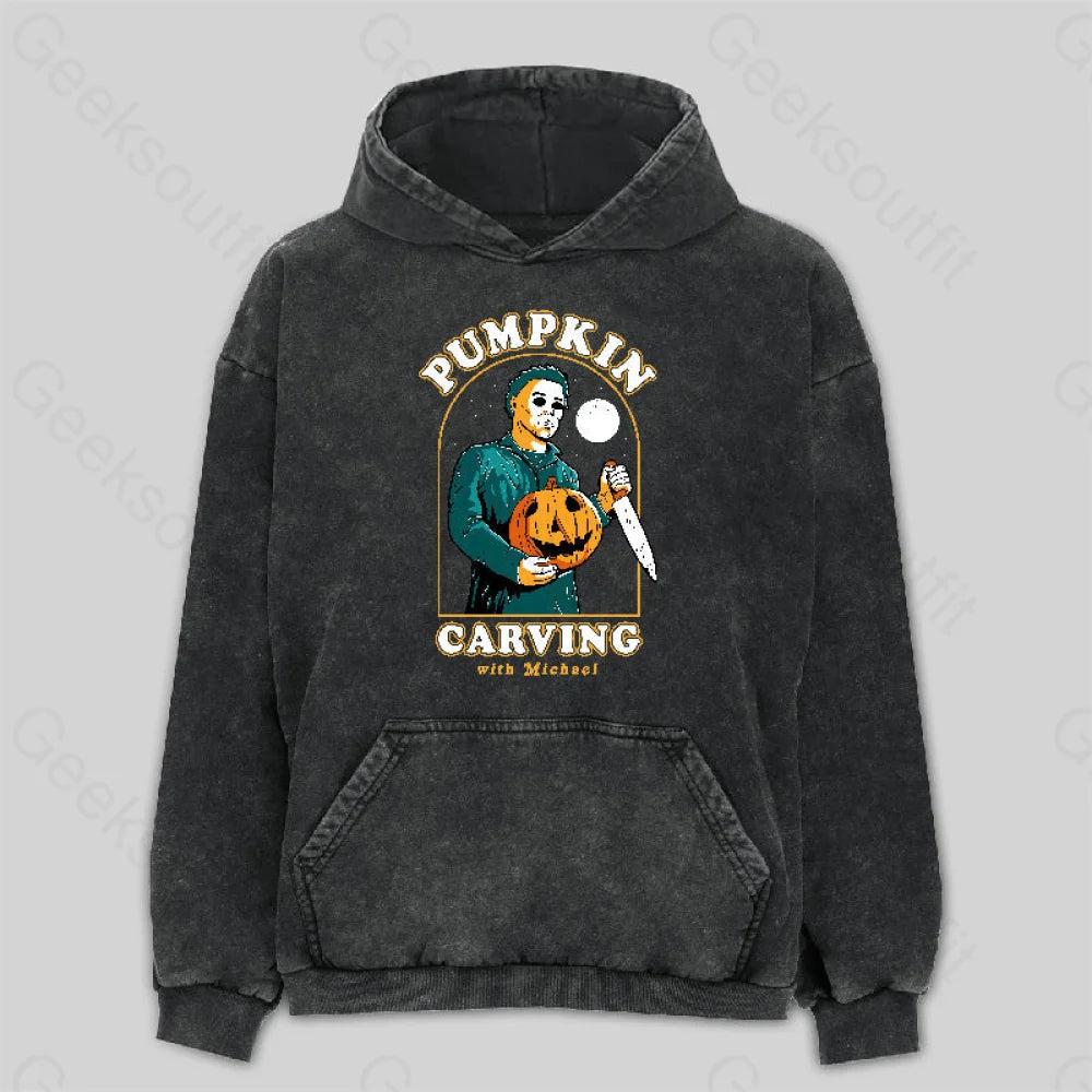 Carving With Michael Washed Hoodie Modern Women's 