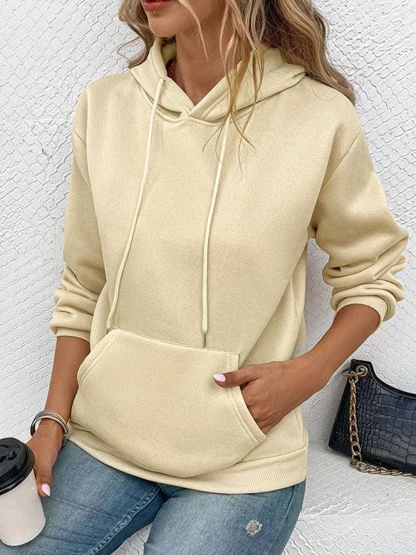 Casual Solid Women Hoodie Country