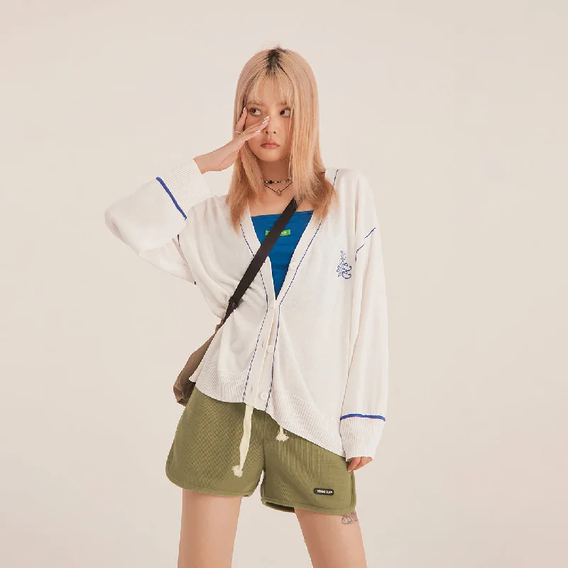 Only Good Vibes V-Neck Cardigan Feminine Women's Style 