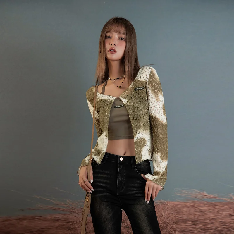 Camo Cardigan Laid - back Women's Style