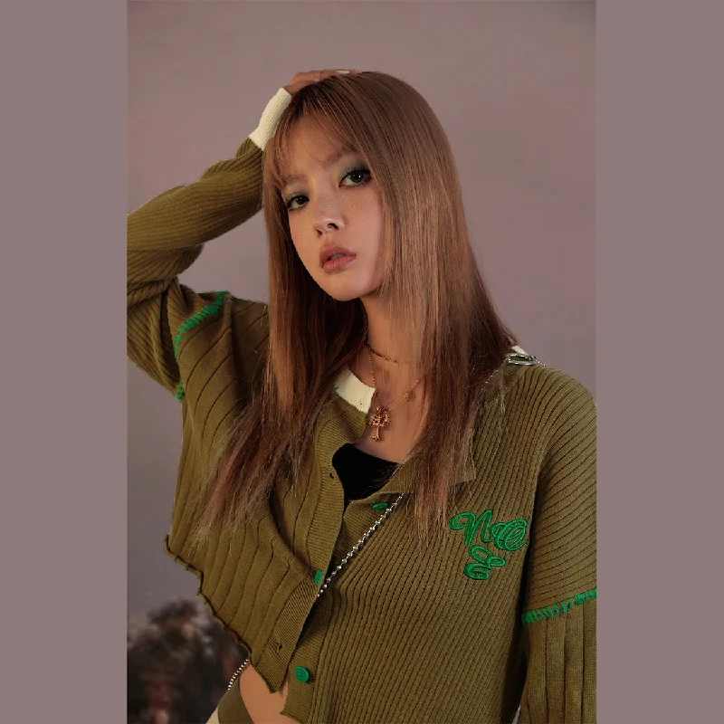 Round Neck Noe Logo Cardigan French