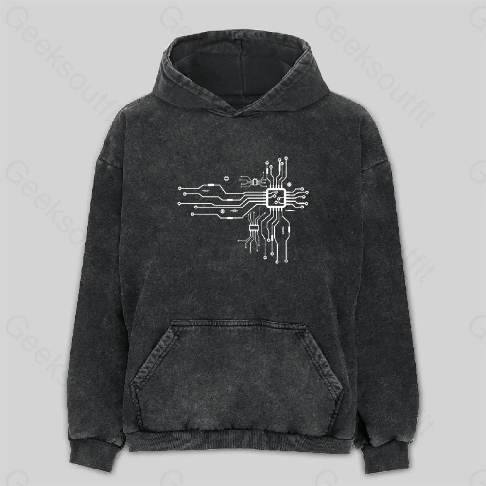 CPU Heart Washed Hoodie Disco
